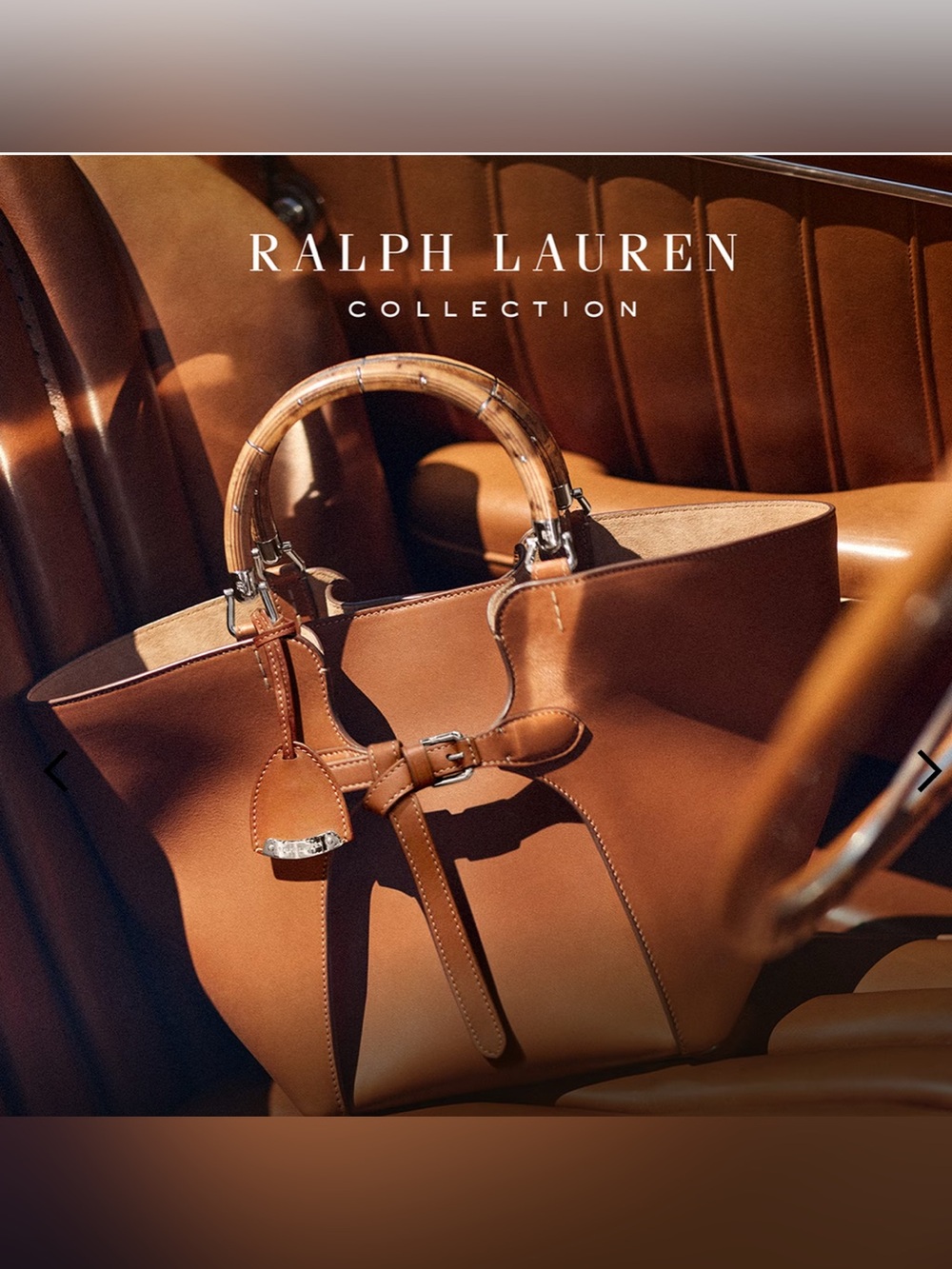 Ralph Lauren Collection "The Ralph" tote bag in calf leather